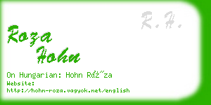 roza hohn business card